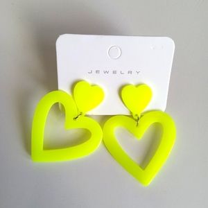 Fashion Jewelry Heart Dangle Earrings